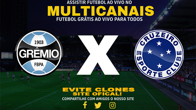 Assistir Grêmio x Cruzeiro AO VIVO Online 27/08/2024